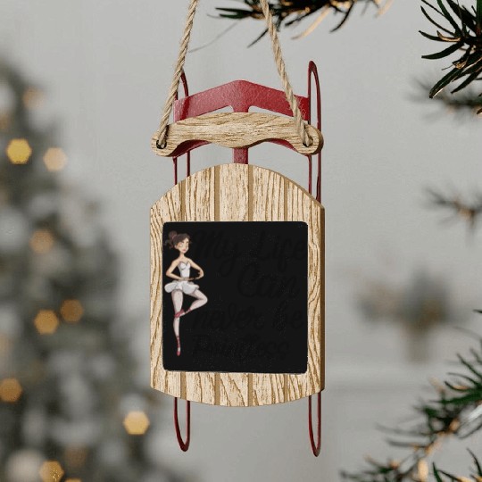 Ballet Ballerina Dance Dancer Dancing Ballet Gift Sled Ornaments