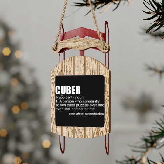 Cuber Definition Puzzle Solving Cube Speed Cubing Sled Ornaments