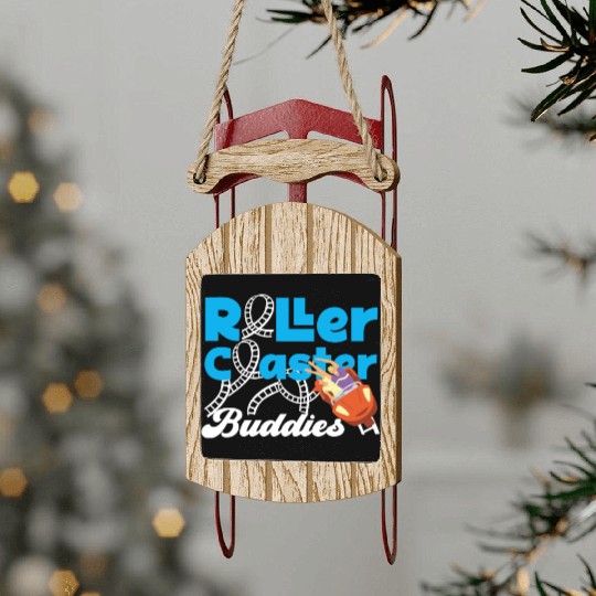 Roller Coaster Friends Besties Sled Ornaments