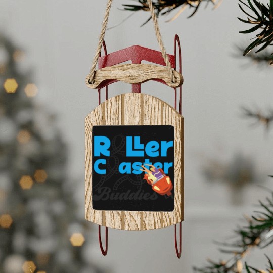 Roller Coaster Friends Besties Sled Ornaments