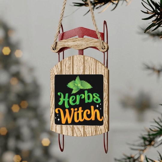 Herbs Witch Herbalism Herb Gardening Herbalist Sled Ornaments