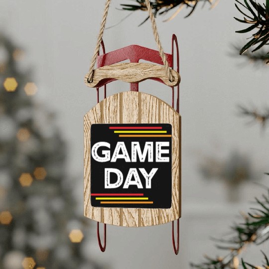 Game Day Funny Gaming Lover Gifts Sled Ornaments