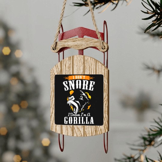 Gorilla Primate Sled Ornaments