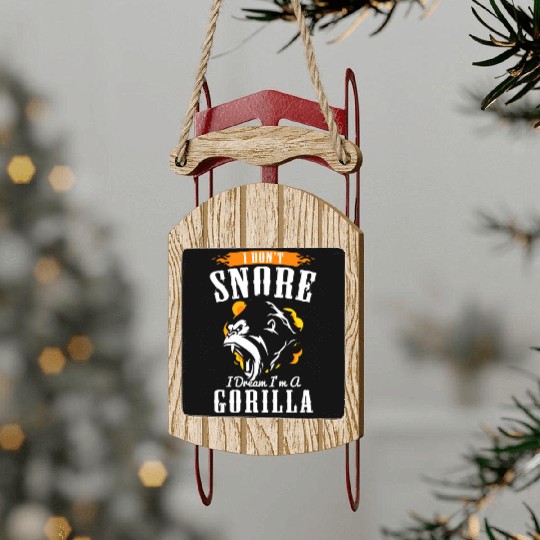 Gorilla Primate Sled Ornaments
