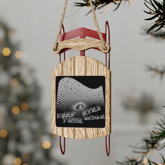 Eyes Wide Winter Come 2 The Light Grey Sled Ornaments