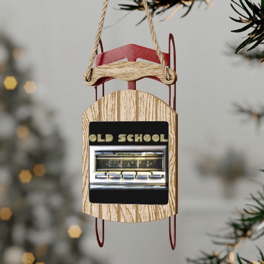 OLD SCHOOL Classic 8 Track Am Fm in Dash Car Radio Sled Ornaments