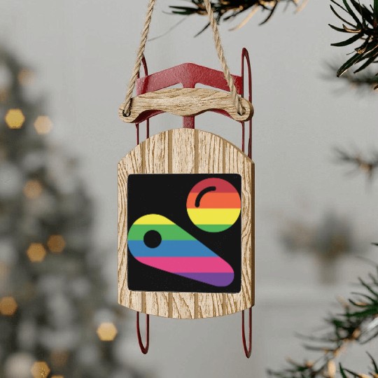 Pinball LGBT Player Sled Ornaments