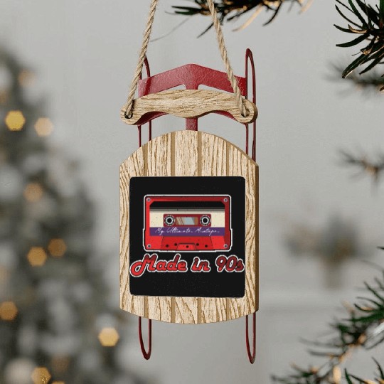 made in 90s ultimate mixtape Sled Ornaments