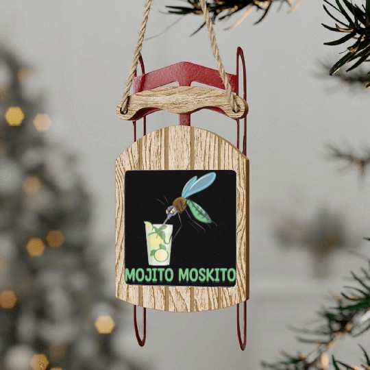 MOJITO MOSKITO | Funny Beer Sled Ornaments | Funny Alcohol