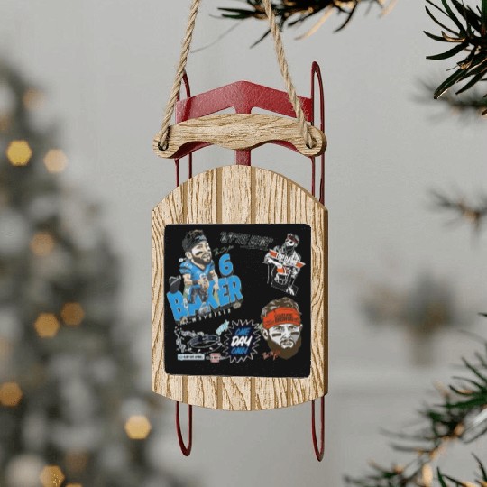 baker mayfield Sled Ornaments