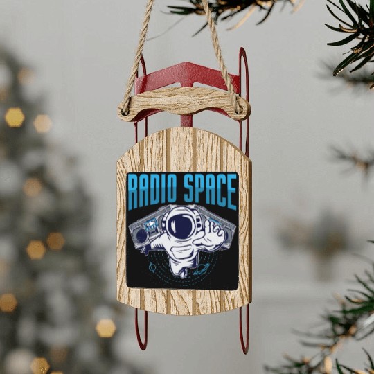 Astronomy Music Lover Radio Space Universe Stars Sled Ornaments