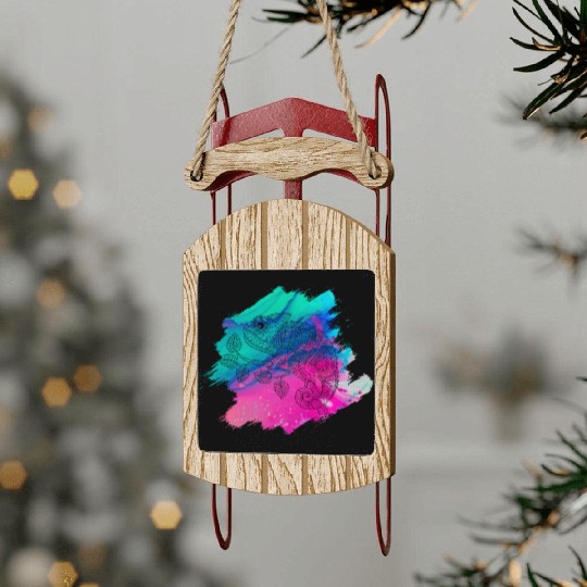 Chameleon Sled Ornaments