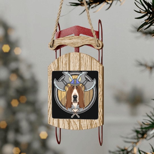 Basset Hound I Valhalla I Viking Sled Ornaments