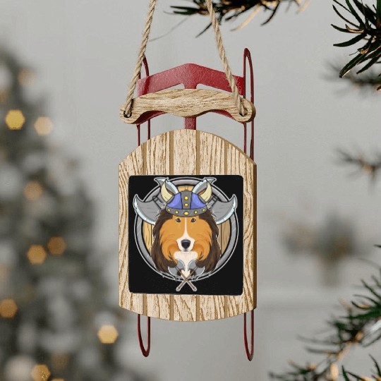 Collie I Valhalla I Viking Sled Ornaments