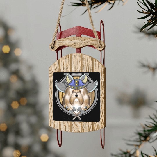 Havanese I Valhalla I Viking Sled Ornaments