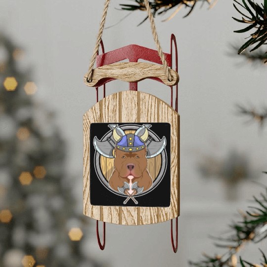 Pitbull I Valhalla I Viking Sled Ornaments