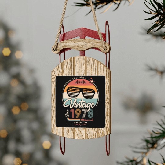 Vintage since 1978 Sled Ornaments