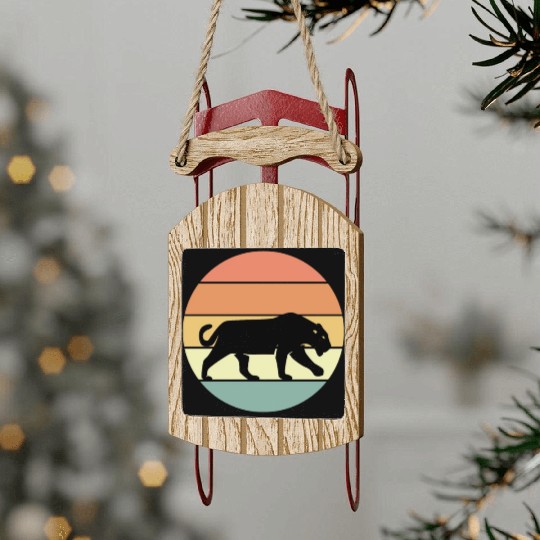Black Panther Sled Ornaments
