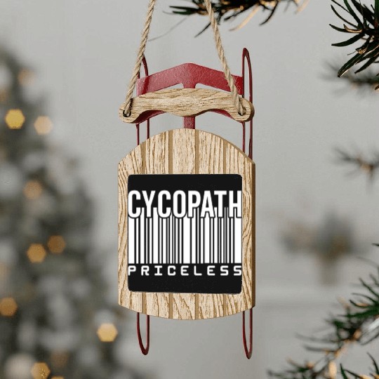 Funny Cycling Riders Cyclist Bicycle Mountain Sled Ornaments