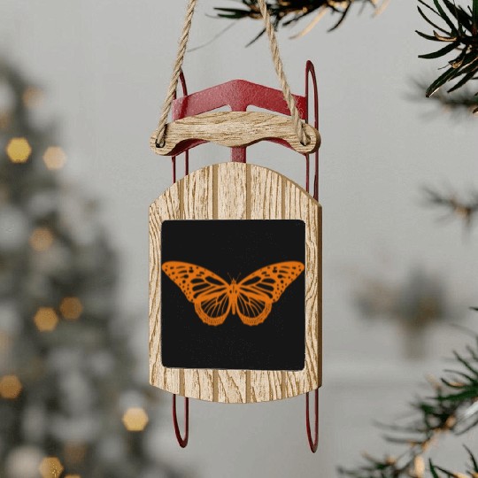 Monarch Butterfly Solo Knockout Sled Ornaments