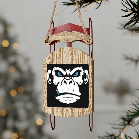 Monkey Head Angry Monkey Face Sled Ornaments