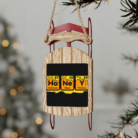 Honey Periodic Table Beekeeper Bee Hives Science Sled Ornaments