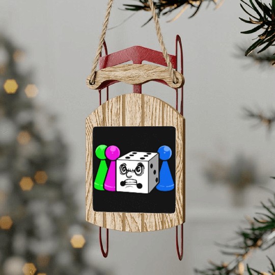 Board Game Angry Dice Sled Ornaments
