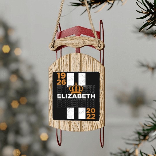 United Kingdom Monarch Her Majesty Queen Elizabeth Sled Ornaments