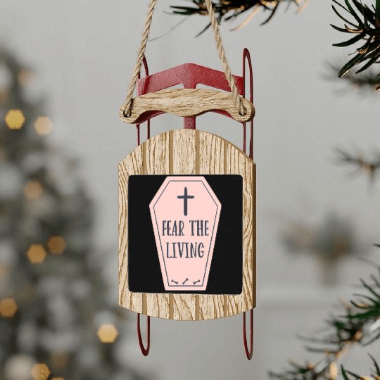 Funny Funeral Home Owner Mortuary Science Morticia Sled Ornaments