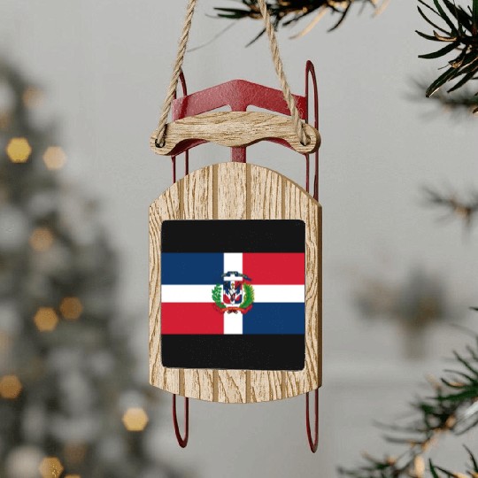 Dominican Republic flag phone case Sled Ornaments