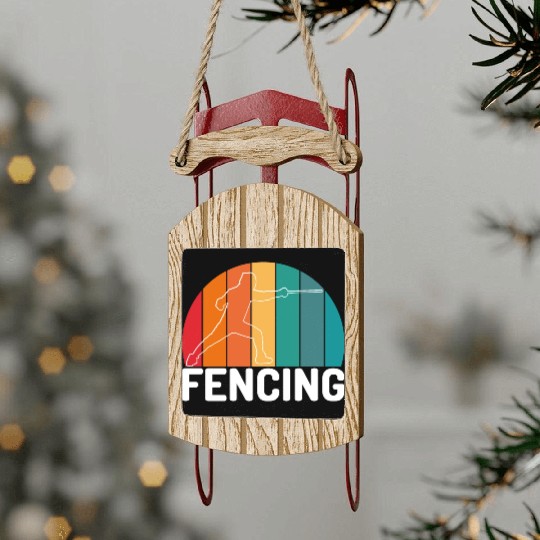 Fencing Sled Ornaments