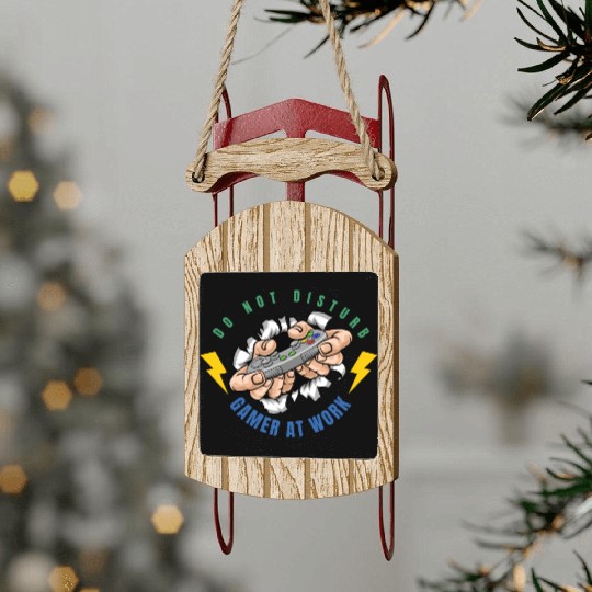 Do Not Disturb Gamer At Work-Gaming Lover Sled Ornaments