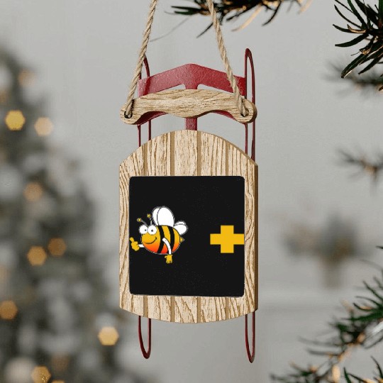 Bee Positive Bee Lover Meme Sled Ornaments
