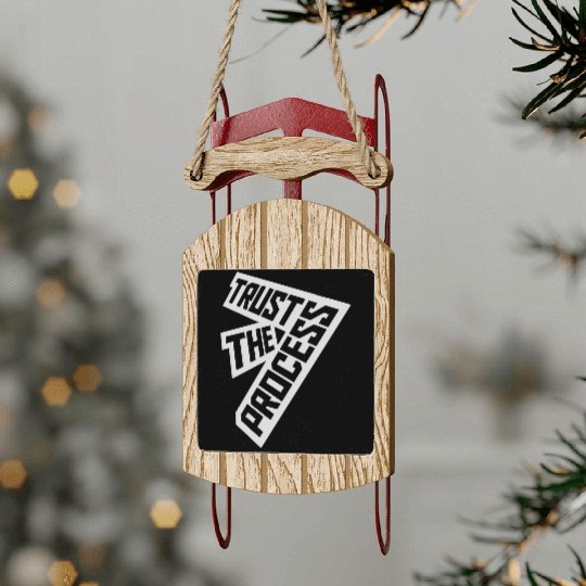 trust the process quote Sled Ornaments