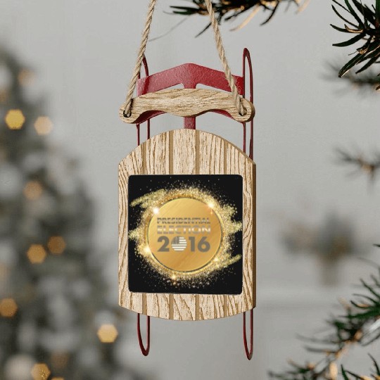 Donald John Trump Sled Ornaments