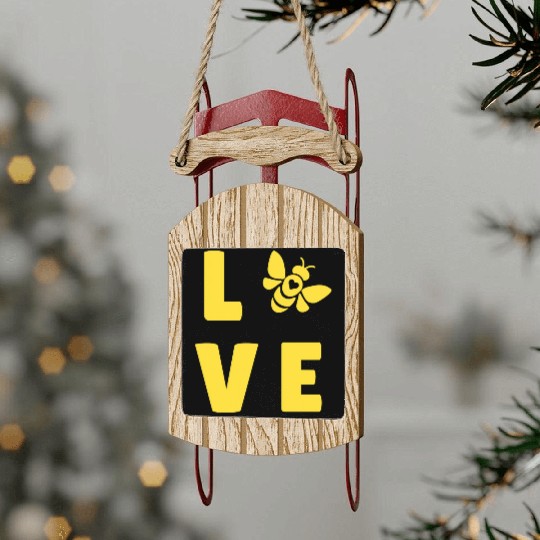 I Love Bees Save The Bees Lover Beekeeper Pullover Sled Ornaments