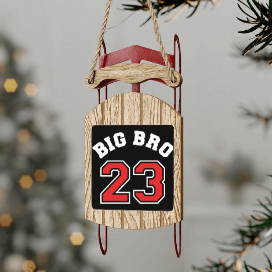 Big Bro 2023 Big Brother Baby Pregnancy Birth Boy Sled Ornaments