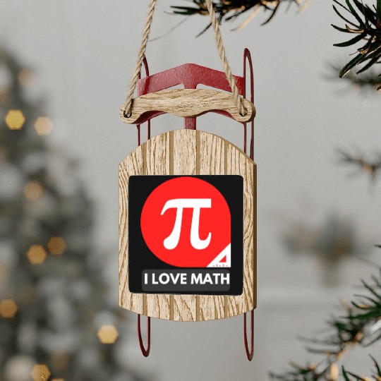 I love Math Sled Ornaments