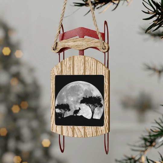 Great Kangaroo By Night Sled Ornaments