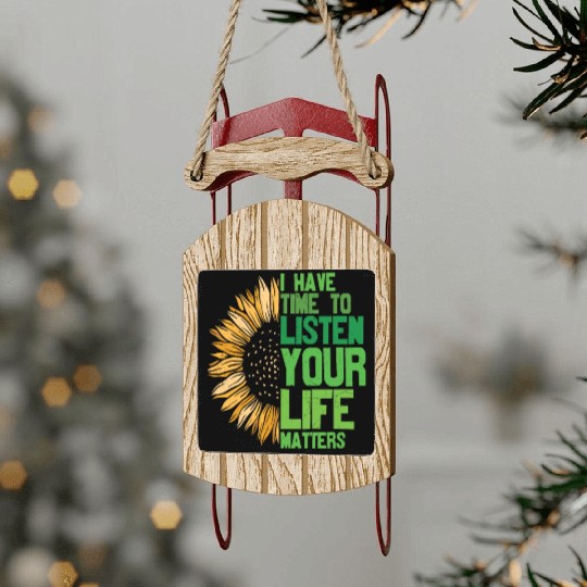 You Matter Motivational Sayings Sled Ornaments