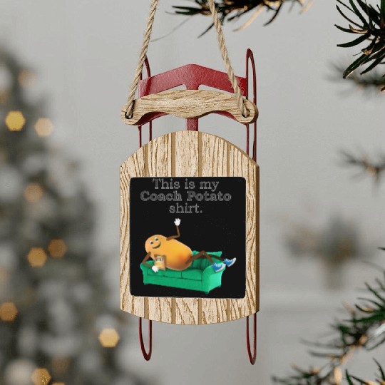 Couch Potato Sled Ornaments