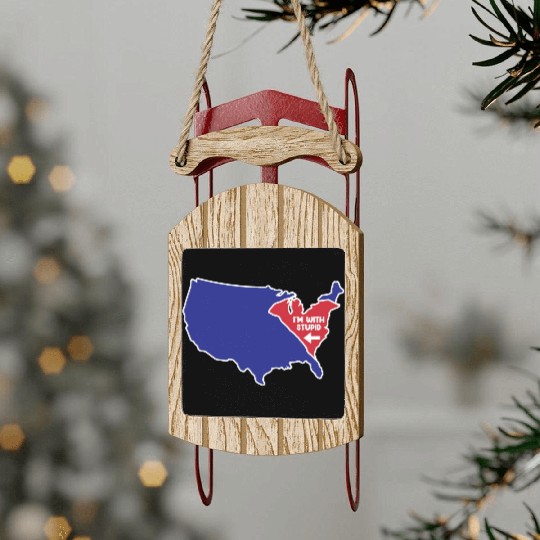 South Carolina for patriotic South Carolinians Sled Ornaments