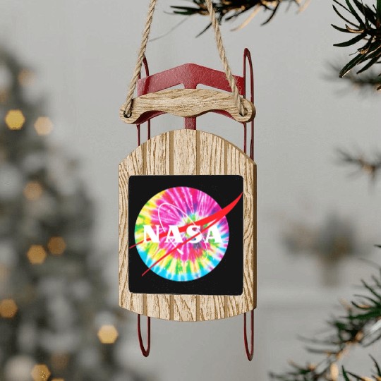 NASA Tie Dye Sled Ornaments