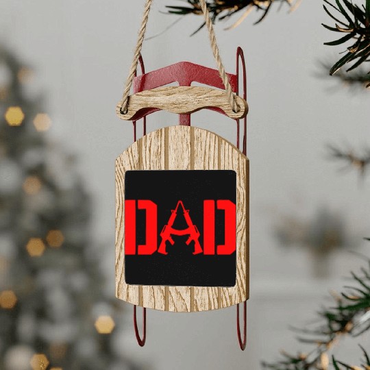 2A Dad ©WhiteTigerLLC.Com LIKE US ON FACEBOOK Sled Ornaments