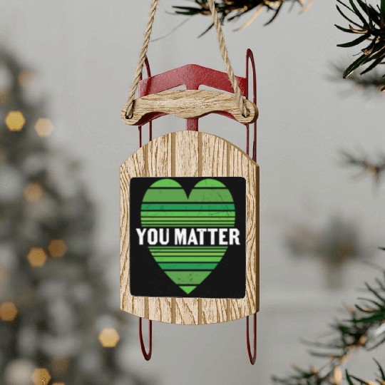 You Matter Motivational Sayings Design Sled Ornaments