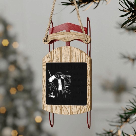 The first italian american Christopher columbus Sled Ornaments