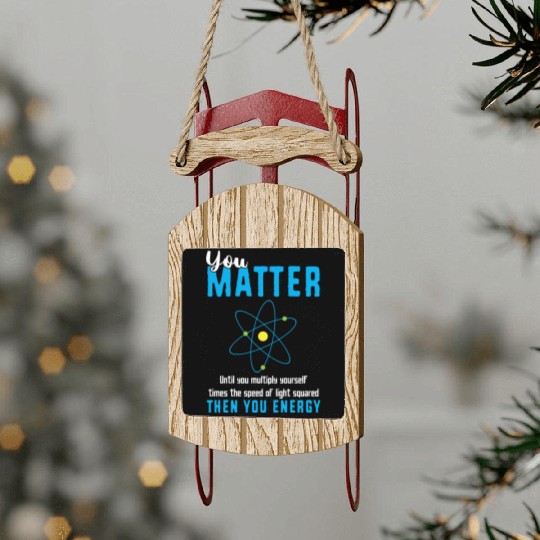 You Matter Science Funny Chemistry Joke Sled Ornaments