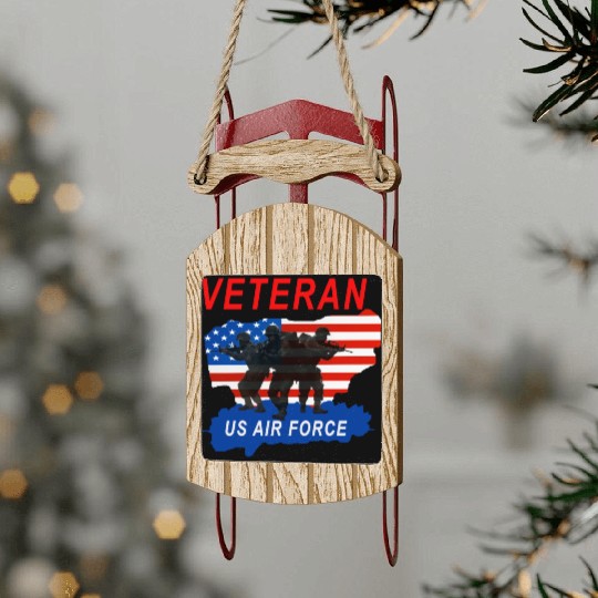 US Air Force Sled Ornaments