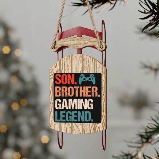 Son brother gaming legend gamer gift boy Sled Ornaments