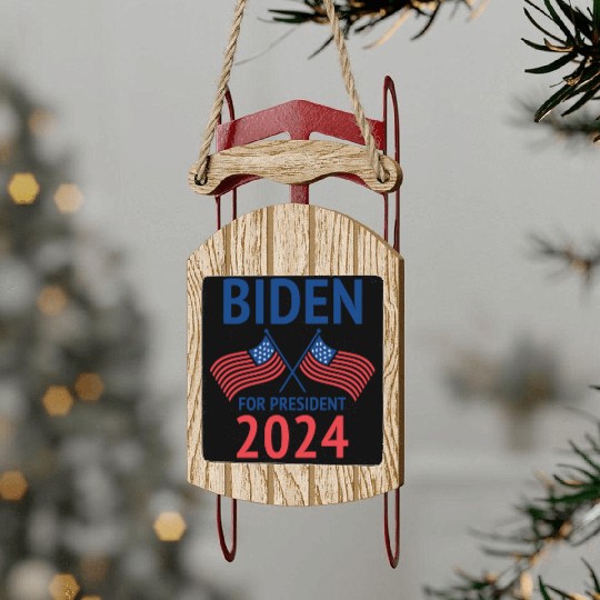 Joe Biden For President 2024 Sled Ornaments
